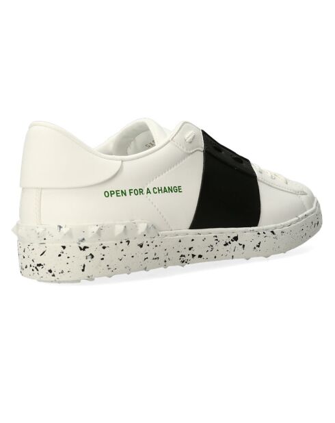 Sneakers en Cuir Open for Change blanc/noir